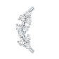 Natural Round Diamond Cluster Curved Helix Earring