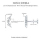 Natural Round Diamond Cluster Curved Helix Earring