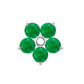 Natural Green Emerald Flower Conch Earring