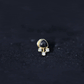 Genuine Diamond and Black Enamel Unique Tragus Earring