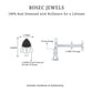 Genuine Diamond and Black Enamel Unique Tragus Earring