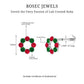 Lab Created Ruby and Created Emerald Wreath Helix Earring