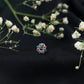 Lab Created Ruby and Created Emerald Wreath Helix Earring