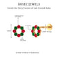 Lab Created Ruby and Created Emerald Wreath Helix Earring