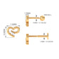 Real Diamond Cute Heart Earring for Helix Piercing