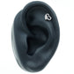 Real Diamond Cute Heart Earring for Helix Piercing