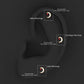 Natural Ruby and Lab Diamond Crescent Moon Helix Earring