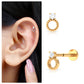 Round Diamond Beaded Circle Tragus Earring