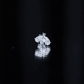 Pear Cut Moissanite Bee Earring for Cartilage Piercing
