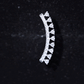 Certified Moissanite Curved Crawler Earring