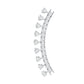 Certified Moissanite Curved Crawler Earring