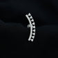 Certified Moissanite Curved Crawler Earring