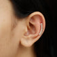 Certified Moissanite Curved Crawler Earring
