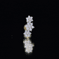 Certified Moissanite Flower Ear Crawler Earring for Women