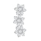 Certified Moissanite Flower Ear Crawler Earring for Women