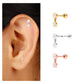 Round Bezel Set Moissanite Drop Earring for Helix Piercing