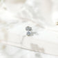 Round Cut Moissanite Owl Earring for Cartilage Piercing