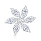 Marquise Moissanite Flower Earring for Cartilage Piercing