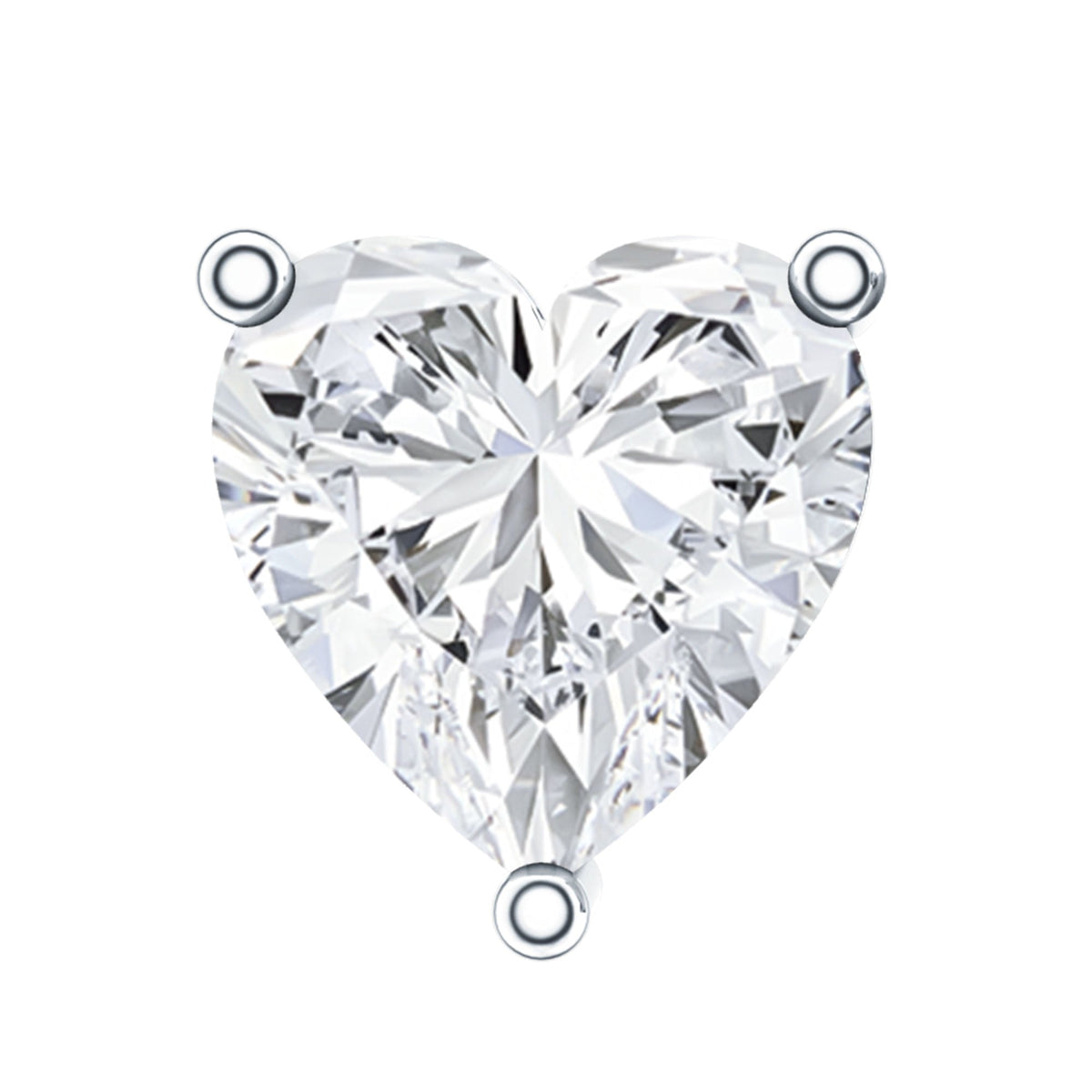Heart Shape Moissanite Earring for Tragus Piercing