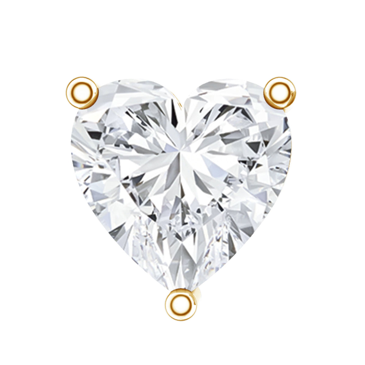 Heart Shape Moissanite Earring for Tragus Piercing