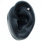 Heart Shape Moissanite Earring for Tragus Piercing