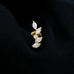 Marquise Shape Diamond Leaf Crawler Helix Earring