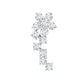 Moissanite Ear Crawler Earring for Cartilage Piercing
