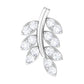 Natural Diamond Olive Leaf Earring for Cartilage Piercing