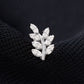 Natural Diamond Olive Leaf Earring for Cartilage Piercing