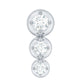 Natural Round Diamond Three Stone Tragus Earring