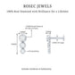 Natural Round Diamond Three Stone Tragus Earring