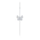 Elegant Certified Moissanite Butterfly Ear Pin Earring