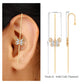 Elegant Certified Moissanite Butterfly Ear Pin Earring