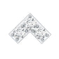 Round Moissanite Chevron Tragus Earring for Women