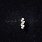 Baguette and Round Moissanite Ear Crawler Earring