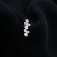 Baguette and Round Moissanite Ear Crawler Earring