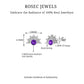 Bezel Set Round Amethyst Sunburst Helix Earring