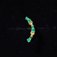 Natural Emerald Crawler Cartilage Earring with Beaded Details