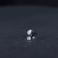 Dainty Round Diamond Conch Earring in Prong Setting