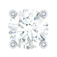 Dainty Round Diamond Conch Earring in Prong Setting