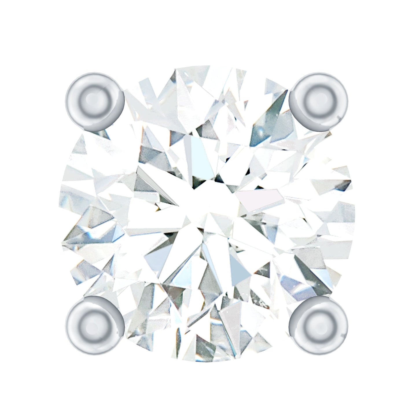 Dainty Round Diamond Conch Earring in Prong Setting