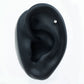 Dainty Round Diamond Conch Earring in Prong Setting