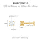 Dainty Round Diamond Conch Earring in Prong Setting