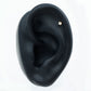 Dainty Round Diamond Conch Earring in Prong Setting
