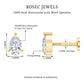 Pear Shape Moissanite Solitaire Conch Earring