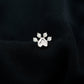 Round Moissanite Heart Paw Earring for Helix Piercing