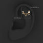 Vintage Style Diamond Double Piercing Earring