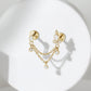 Vintage Style Diamond Double Piercing Earring