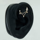 Vintage Style Diamond Double Piercing Earring