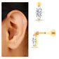 Marquise Moissanite Drop Earring for Tragus Piercing